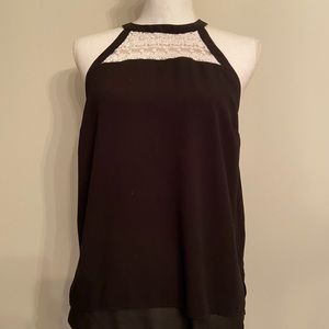 5/$25 - Monteau black and white lace blouse